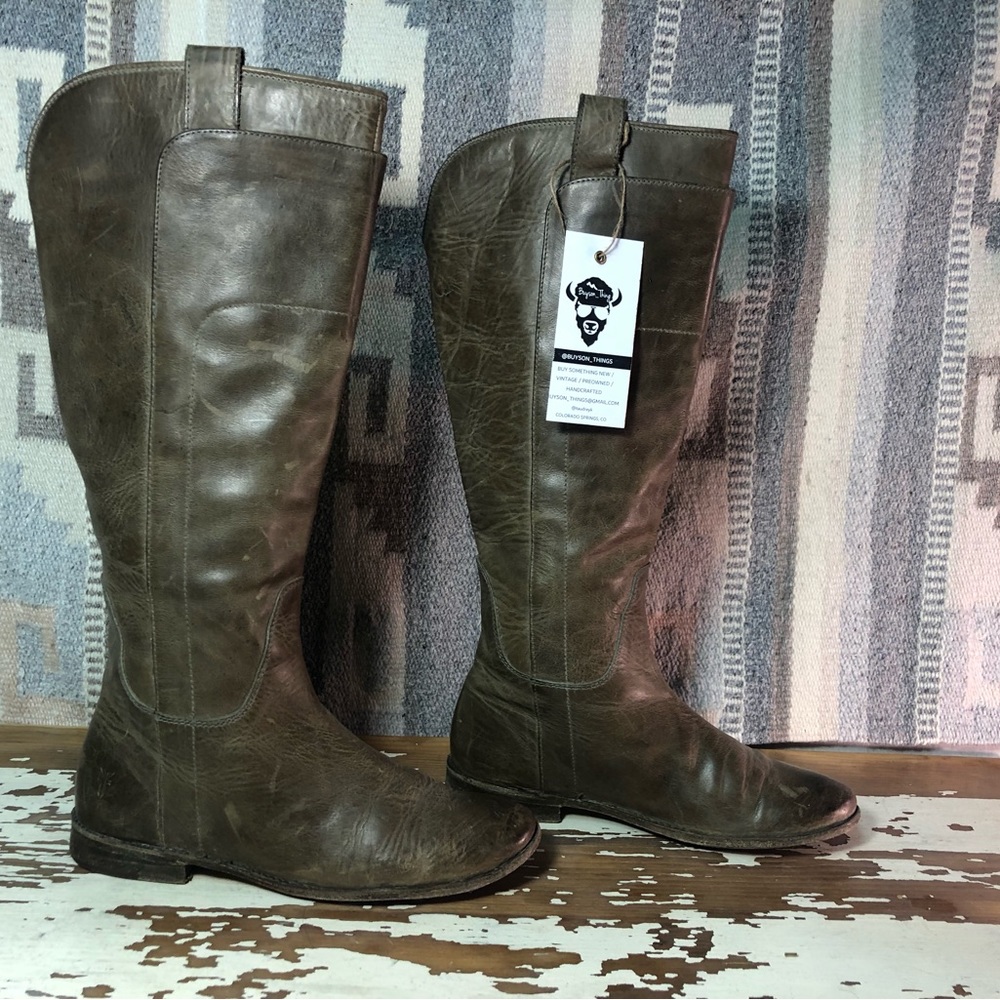 Frye Paige Riding boots brown leather perfect condition 7.5